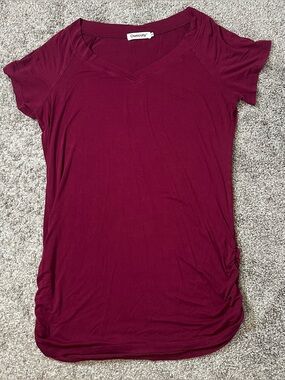 Ouncuty Maroon V Neck Maternity Top Size XL